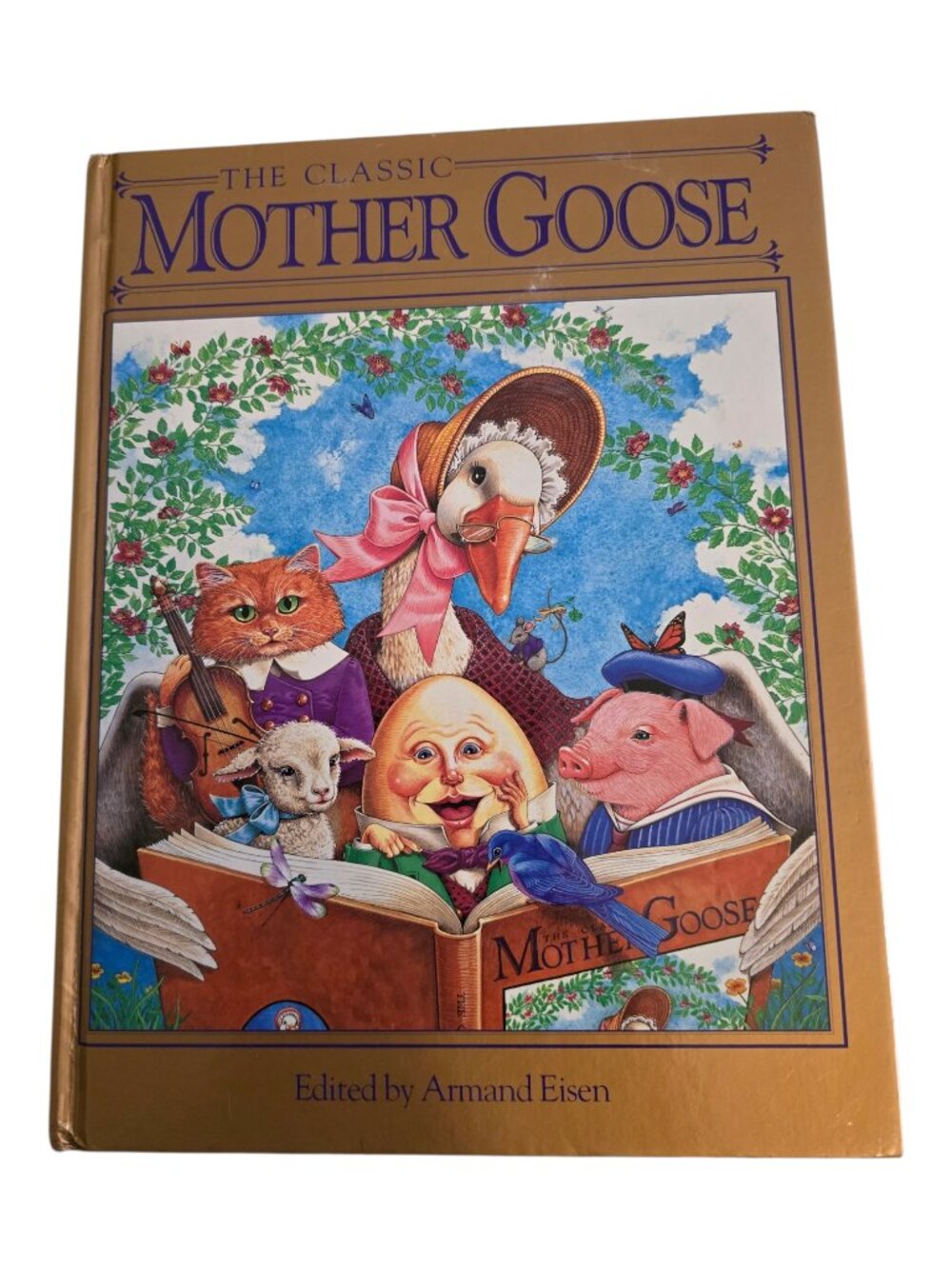 Vintage Classic Mother Goose Hardcover Armand Eisen Illustrated Nursery Rhymes